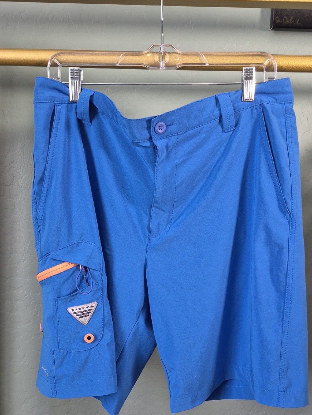 Columbia PFG Royal Blue 10" Shorts with Mesh Pockets